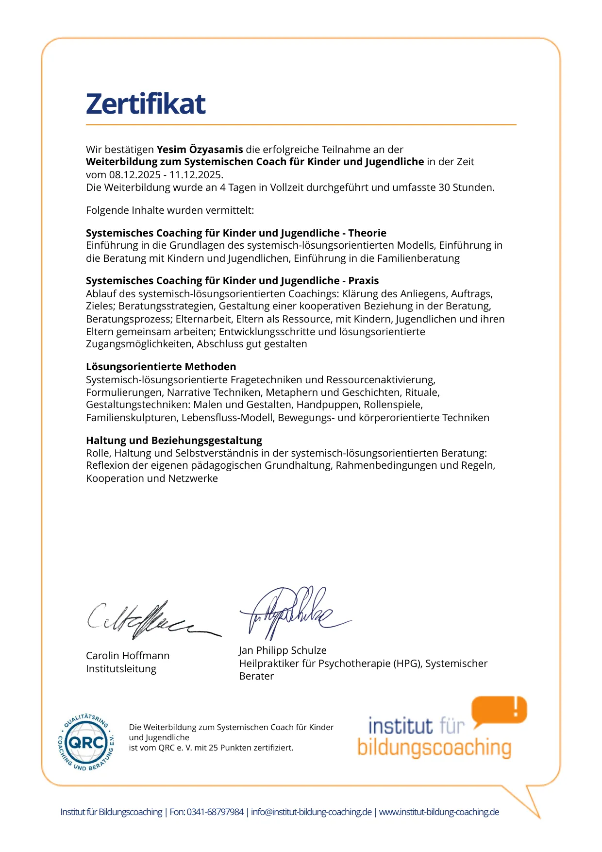 Zertifizierte Systemische Coachin für Kinder & Jugendliche
